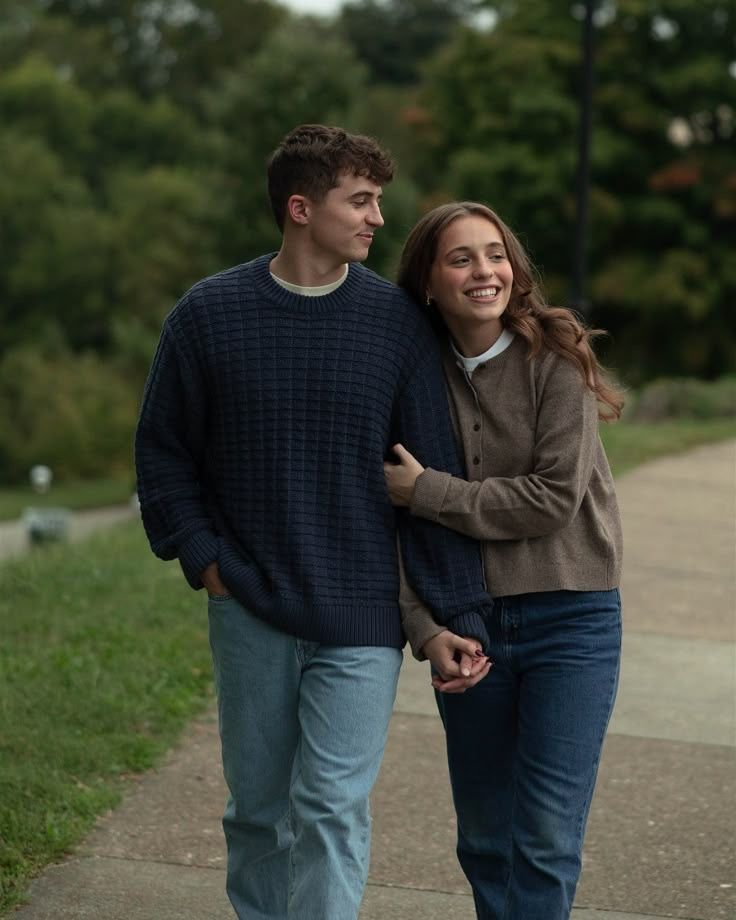 A couple walking together